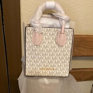 Michael Kors Mercer XS Logo & Leather Crossbody Shopper Bag NWT/NIP